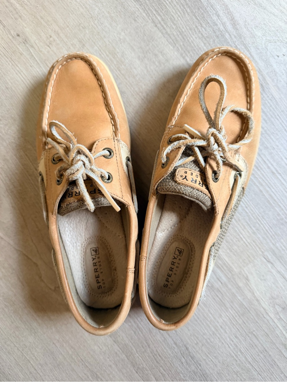 Sperry Tan Leather Boat Shoes